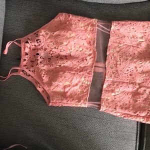 Pink lace dress